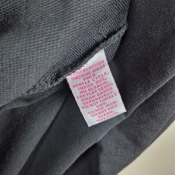 Panhandle Floral Embroidered Sleeve Sweatshirt Black Sz Women's XL Western Boho - Picture 11 of 11